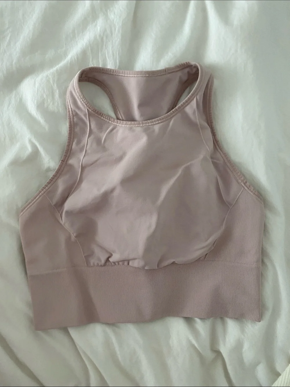 Lululemon Seamless High-Neck Sports Bralette - Dusty Mauve